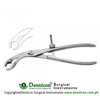Bone Holding Forcep Self Centering - With Thread Fixation Stainless Steel, 19 cm - 7 1/2"